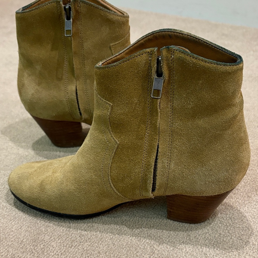 Isabel Marant Etoile Dicker Suede Ankle Booties